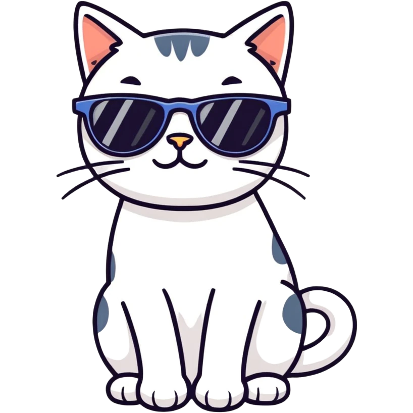 Cat with sunglasses emoji