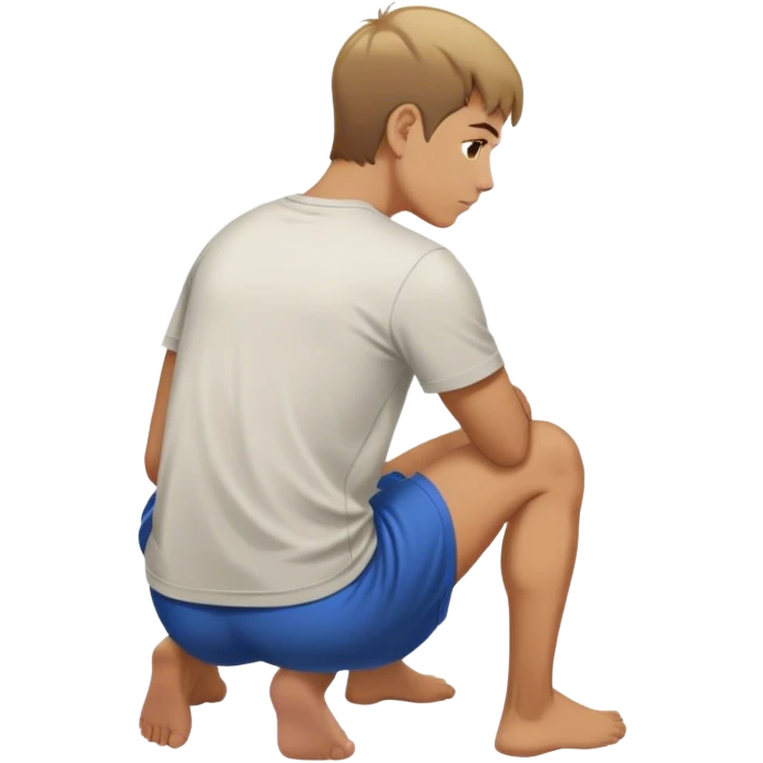 man on knees facing away emoji