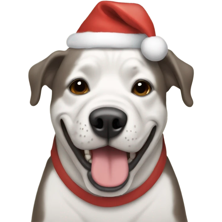  Bully dog saying merry Christmas  emoji