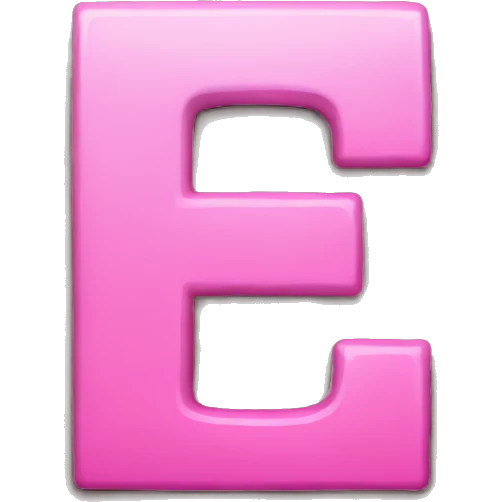 Pink Letter E  emoji