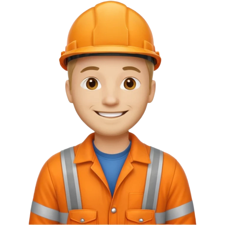 engineer orange overalls emoji