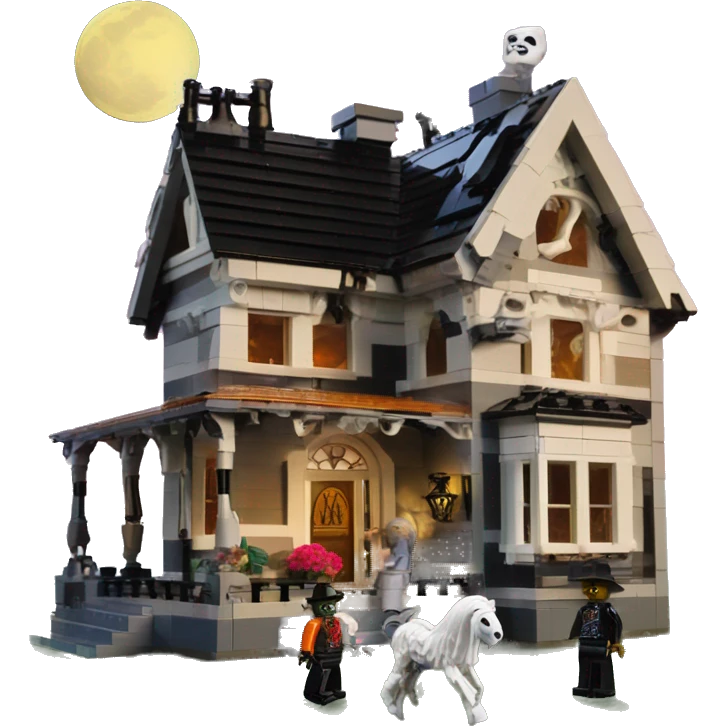 Lego barbie’s run-down frightening dangerous ghost-ridden haunted dream house nightmare scenario harvest moon  emoji