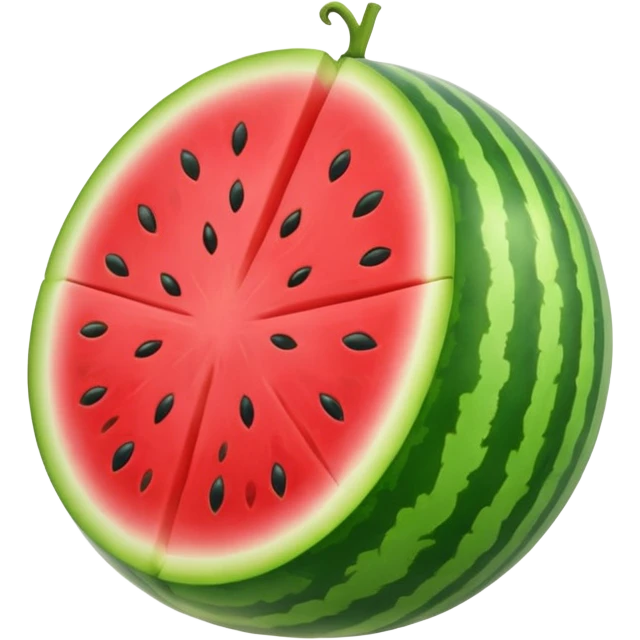 a full Watermelon without any opening  emoji