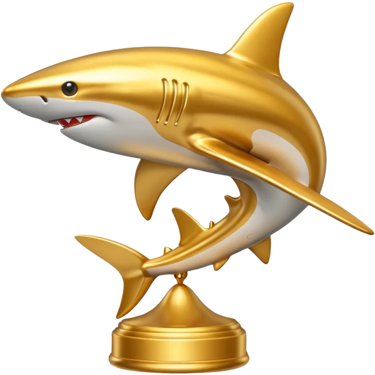 golden shark statue emoji