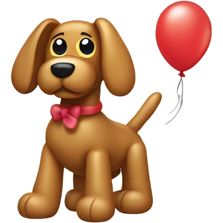 Simple balloon dog emoji