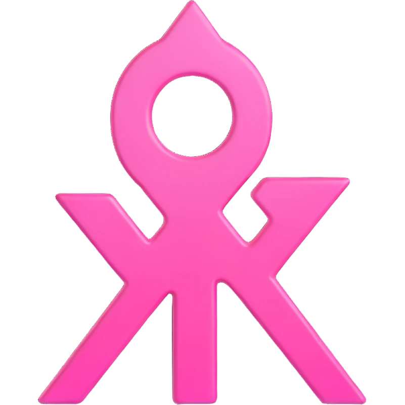 3D style female sign symbol, glossy pink, soft lighting emoji