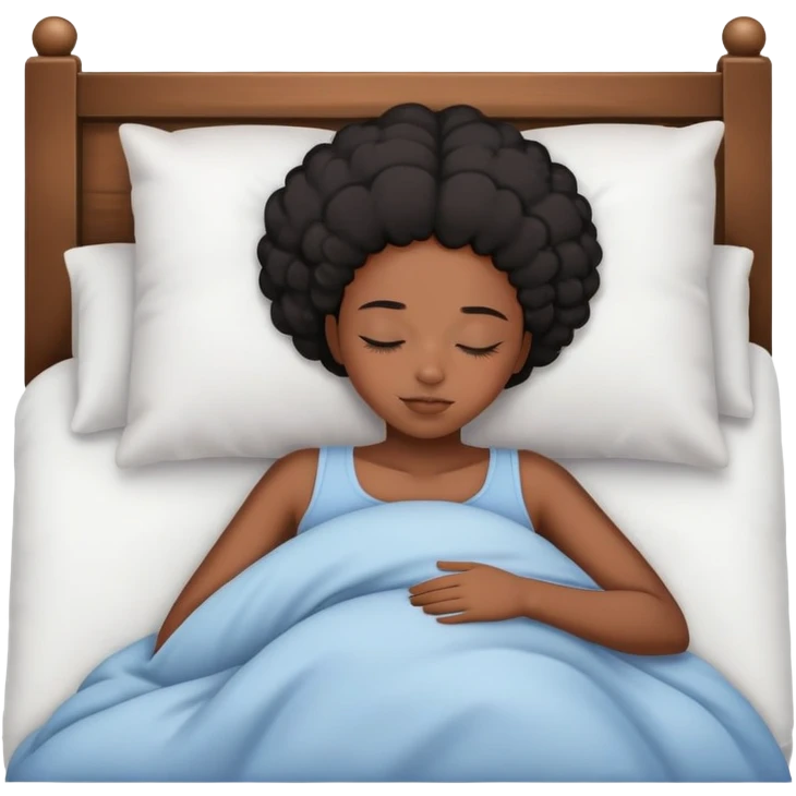Black girl sleeping emoji