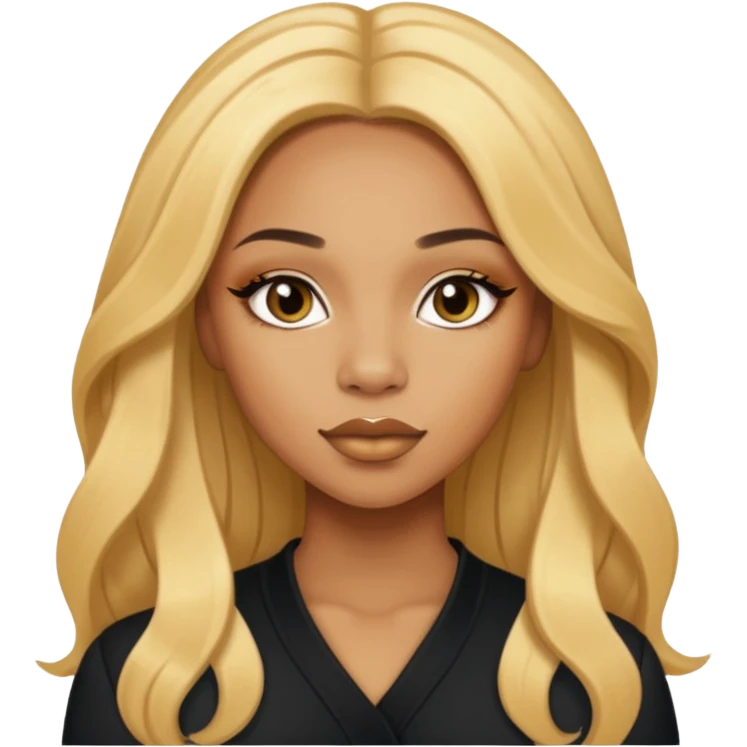 Shamari Fears-DeVoe from Blaque with long golden blonde hair emoji