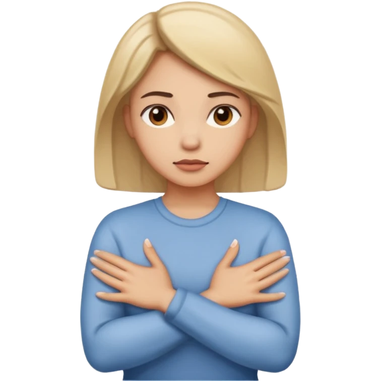 decision gesture women cross hands emoji