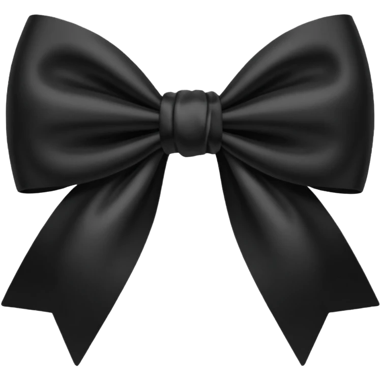 Black bow emoji
