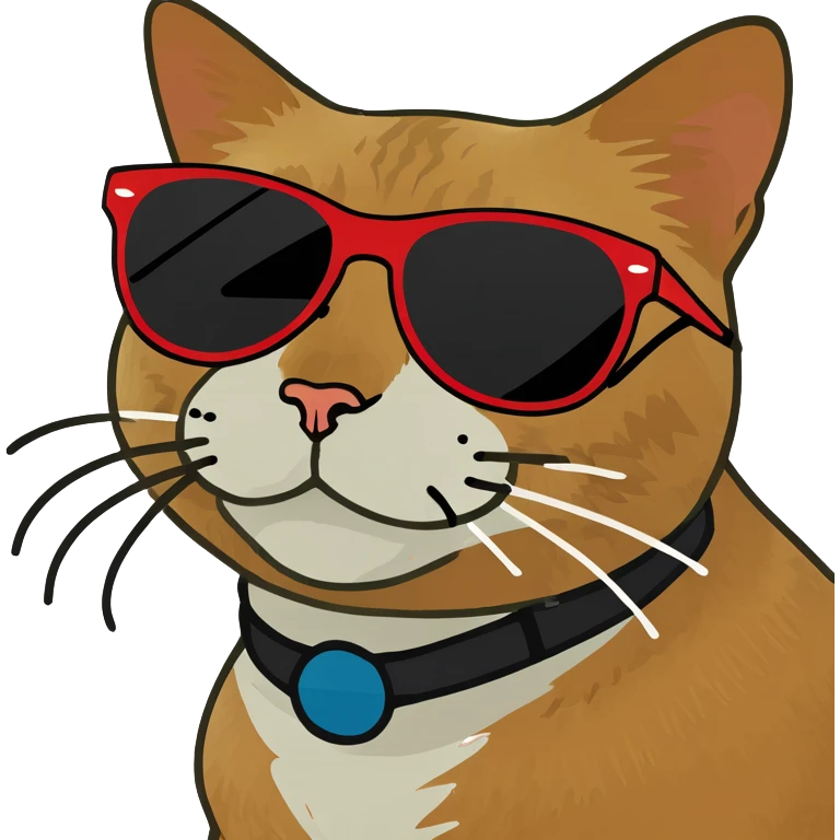 Cat with sunglasses emoji