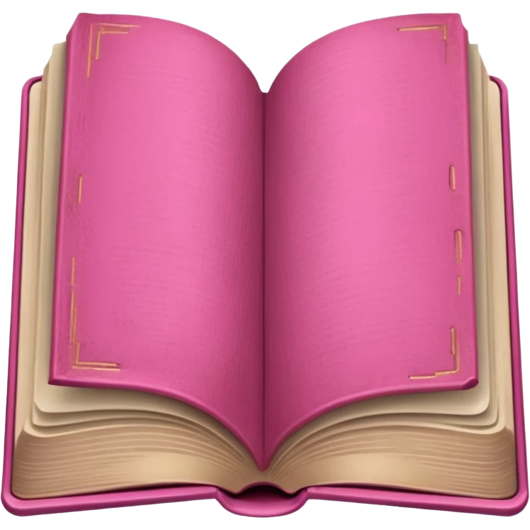 Make an open book, with normal colored pages, but a pink cover.
 emoji