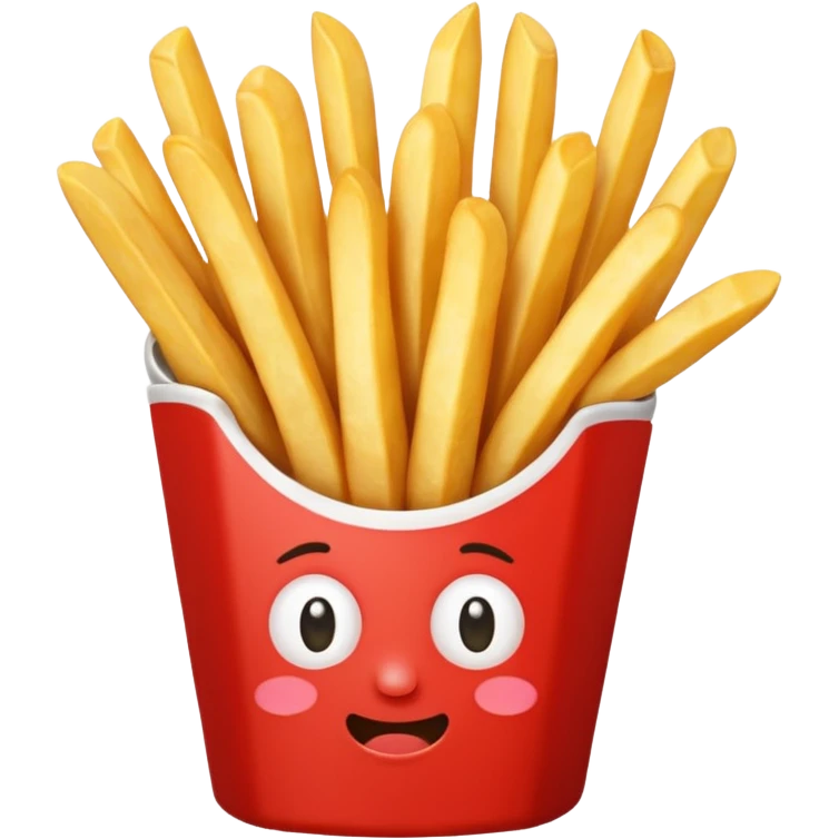 french fries without eyes emoji