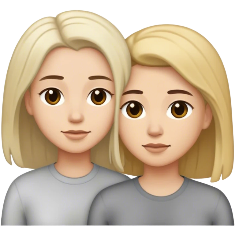 One long hair and one short hair lesbian couple  emoji