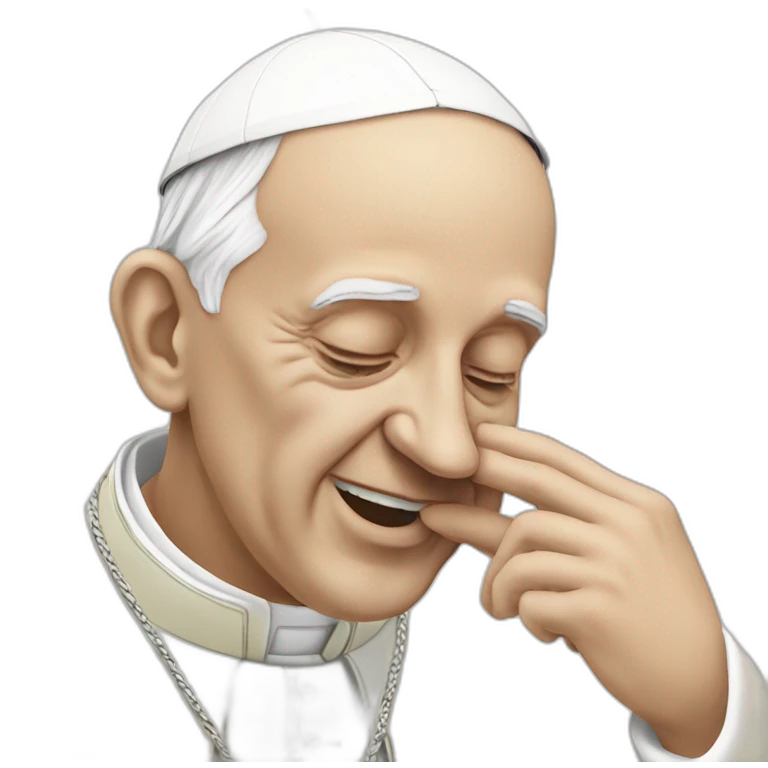 the pope innocently snorting lines emoji