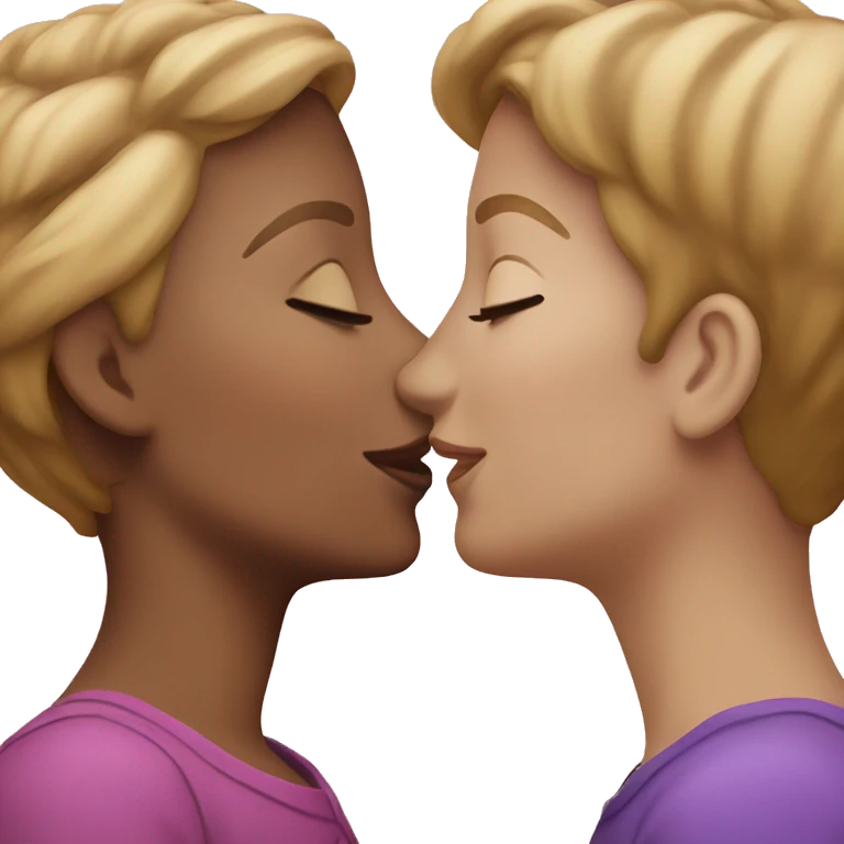 Lesbian kiss emoji