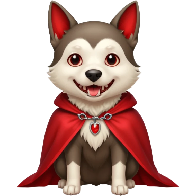     {
      "type": "object",
      "look": "dog in red collar cloak",
      "description": "a loyal vampire dog wearing a red collar cloak"
    } emoji