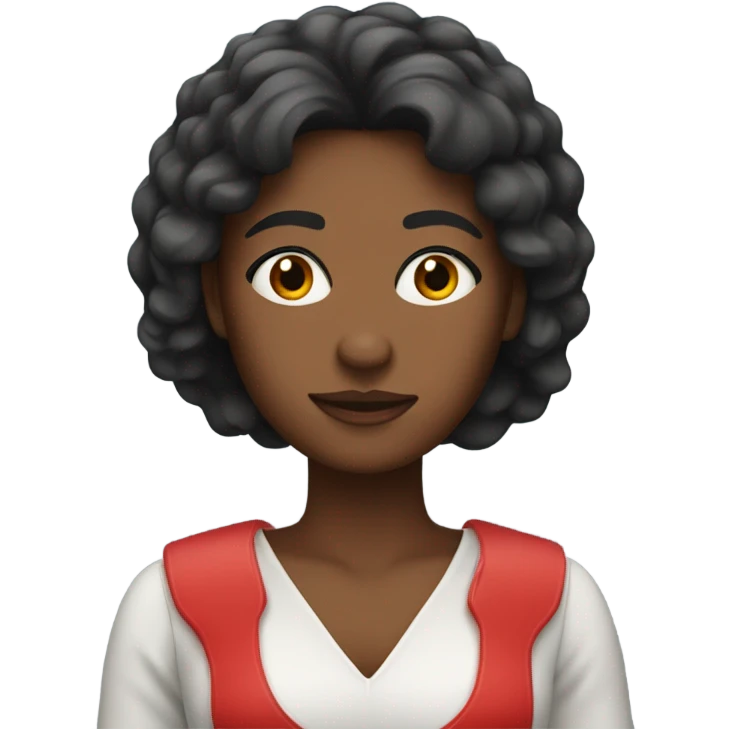 mujer negra con pelo rojo emoji