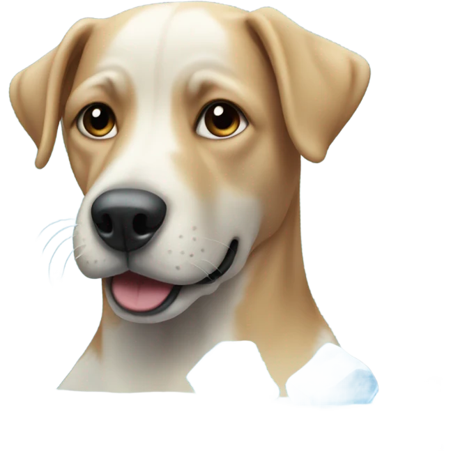 Dog in ice emoji