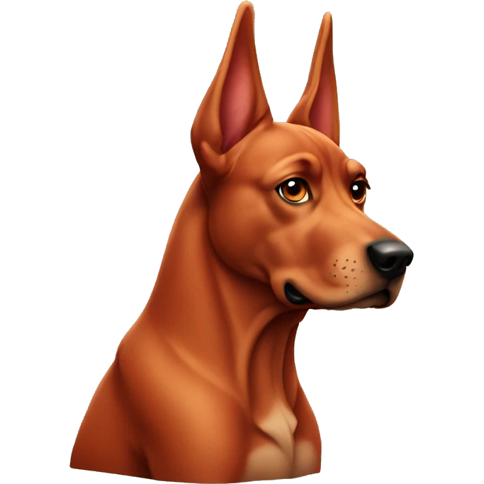 solid red dog with pointed ears emoji
