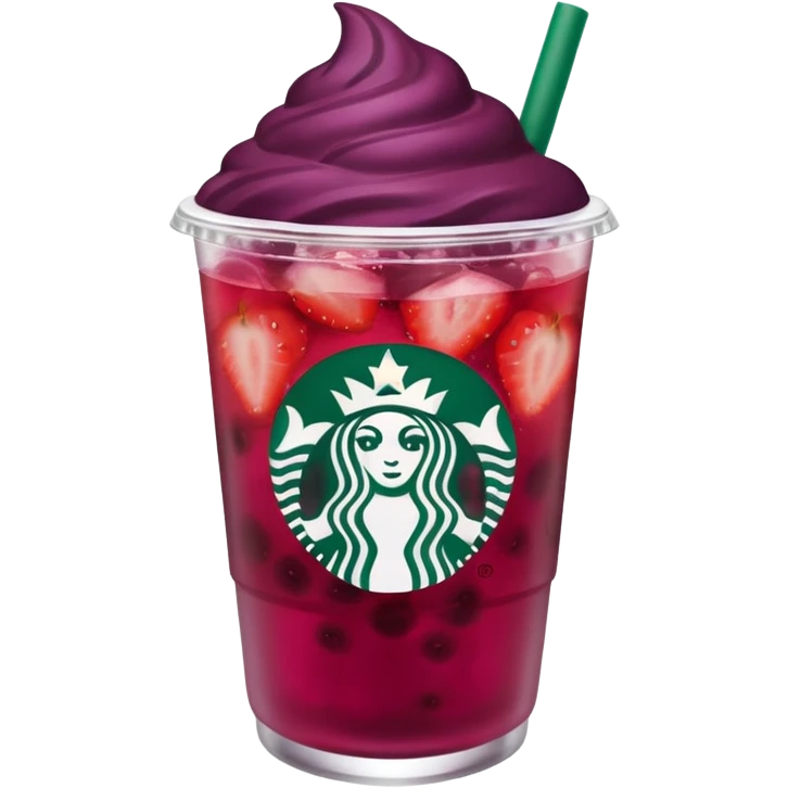 Starbucks strawberry açaí refresher  emoji