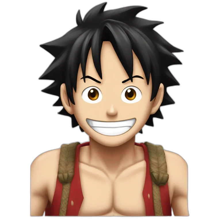 luffy com cabelo cacheado emoji