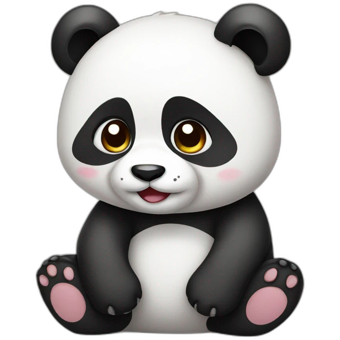 cute panda cartoon emoji
