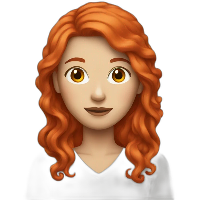 white women with very fhort red hair emoji