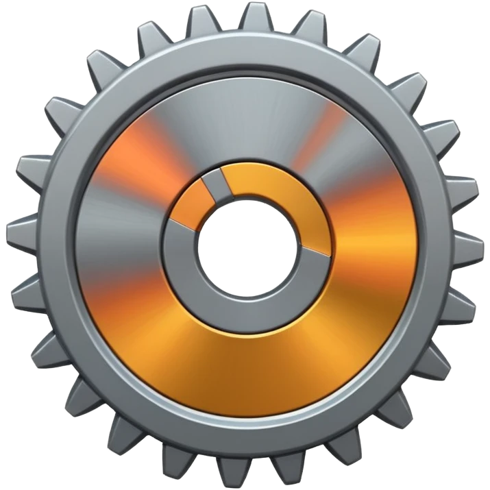 generate a very realistic steel gear emoji