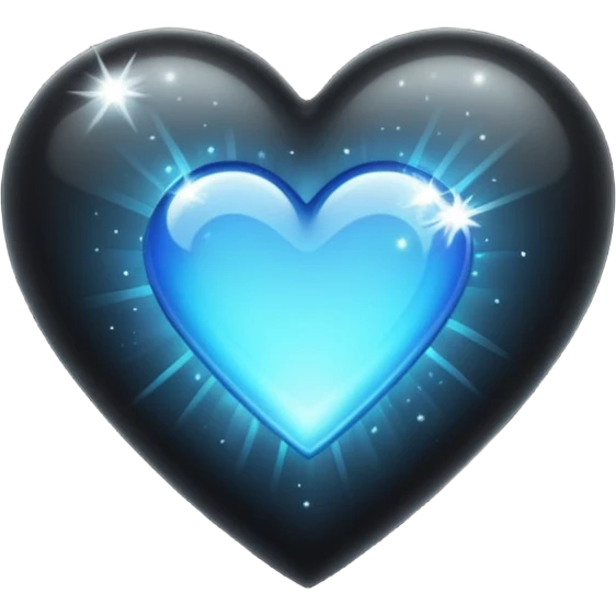 Black heart sparkles emoji