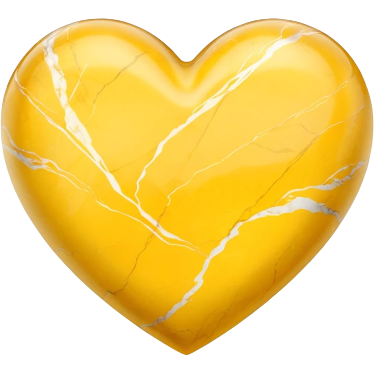 yellow heart with marble texture emoji