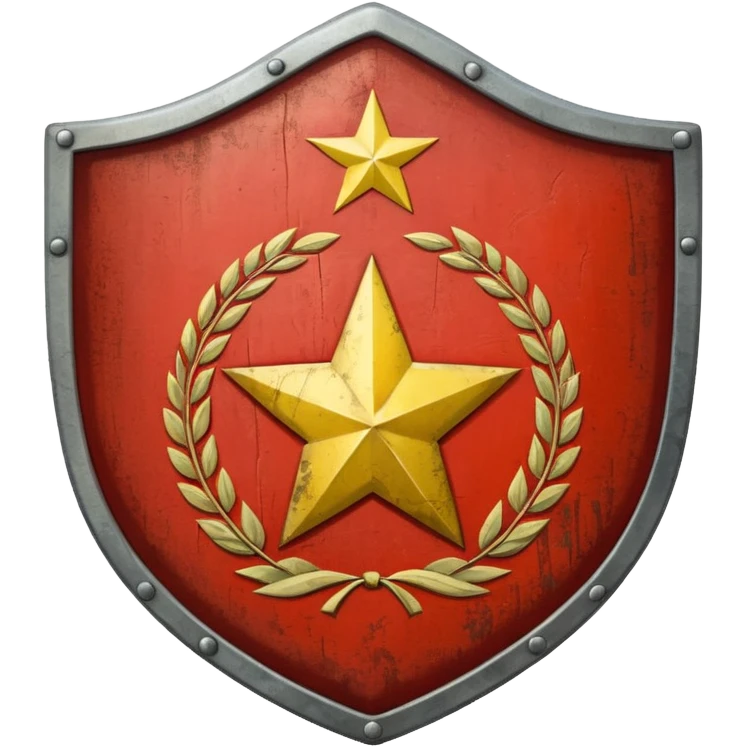 generate a realistic shield with the USSR flag emoji