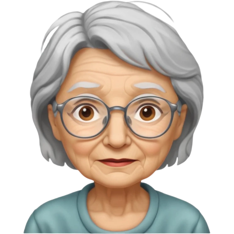 professor old woman emoji