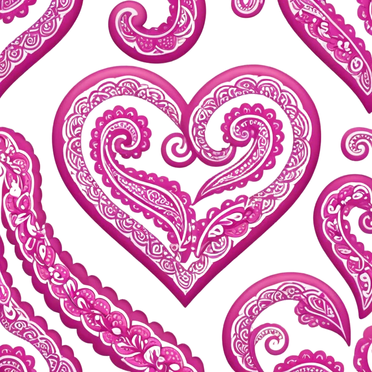 Paisley heart emoji