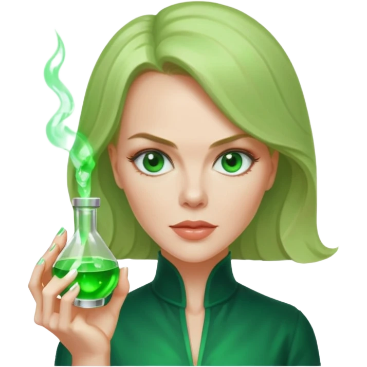 Nicole Kidman making green glowing potion  emoji