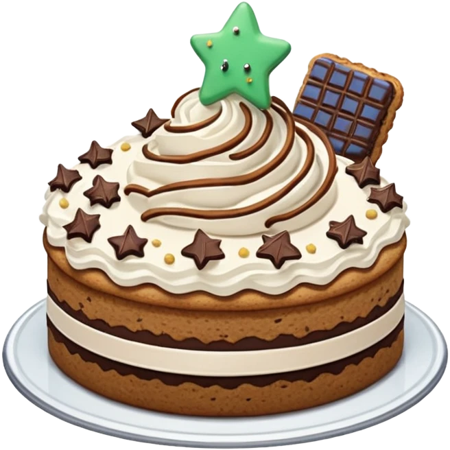 torta con i Pan di stella e panna emoji