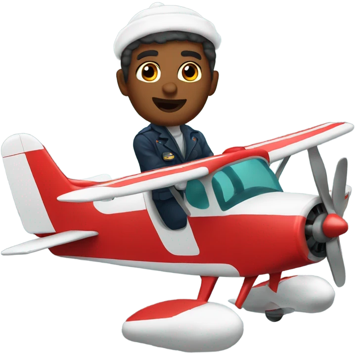 Christmas pilot in small plane emoji