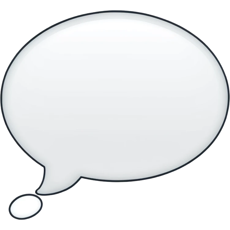Thought speech bubble black and white emoji