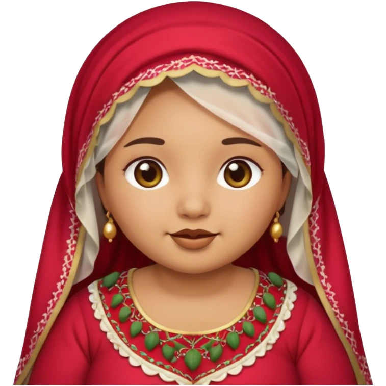 Cute emoji female chubby with a berry she is tan and moroccan  emoji