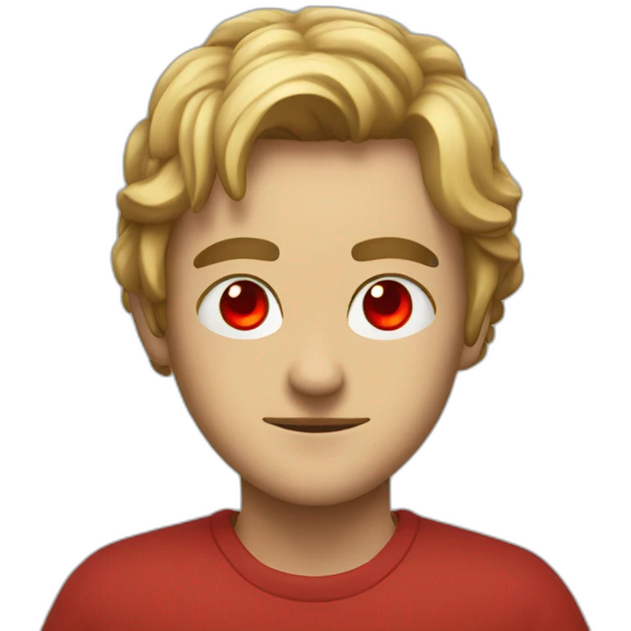 Blockling with red eyes emoji