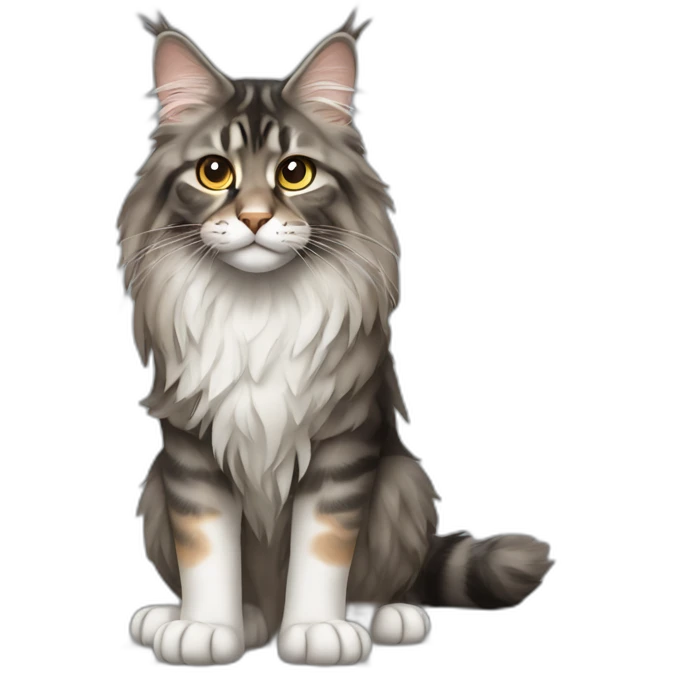 main coon with legs emoji