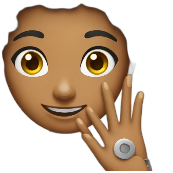 Manicure designer with scissors emoji