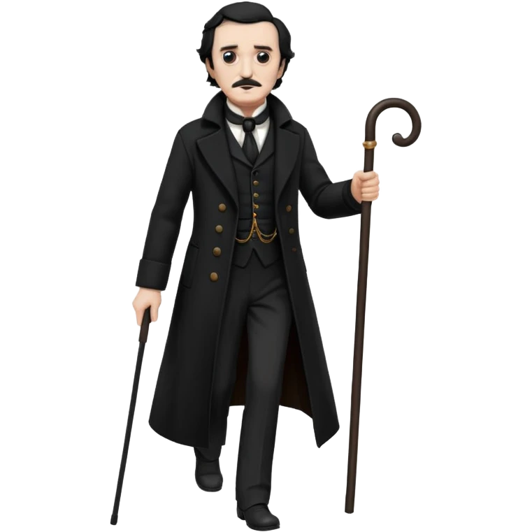full length edgar allan poe  walking emoji