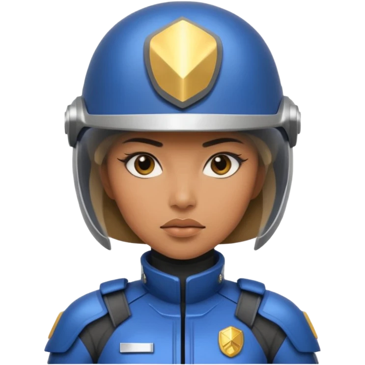 Futuristic woman cop emoji