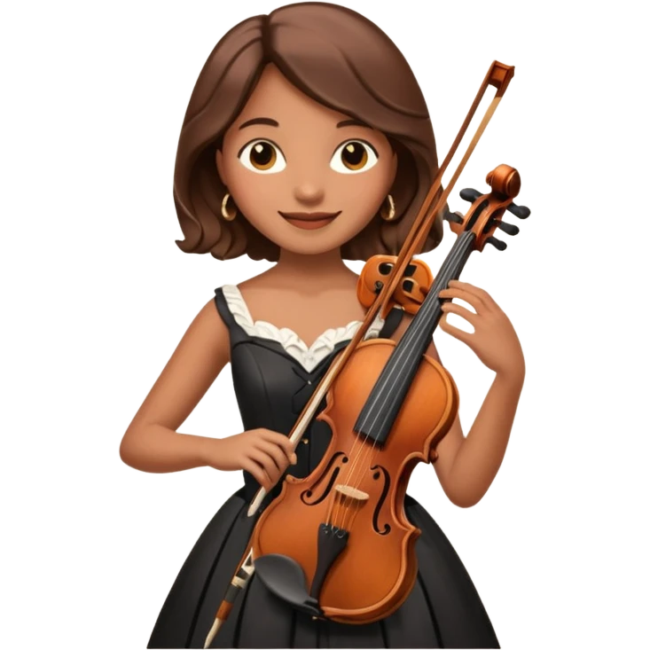 BROWN FEMALE VIOLINIST emoji