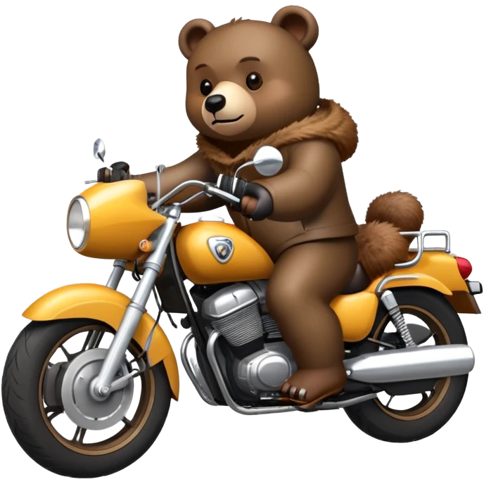 Bear on motorbike gs 1250  emoji