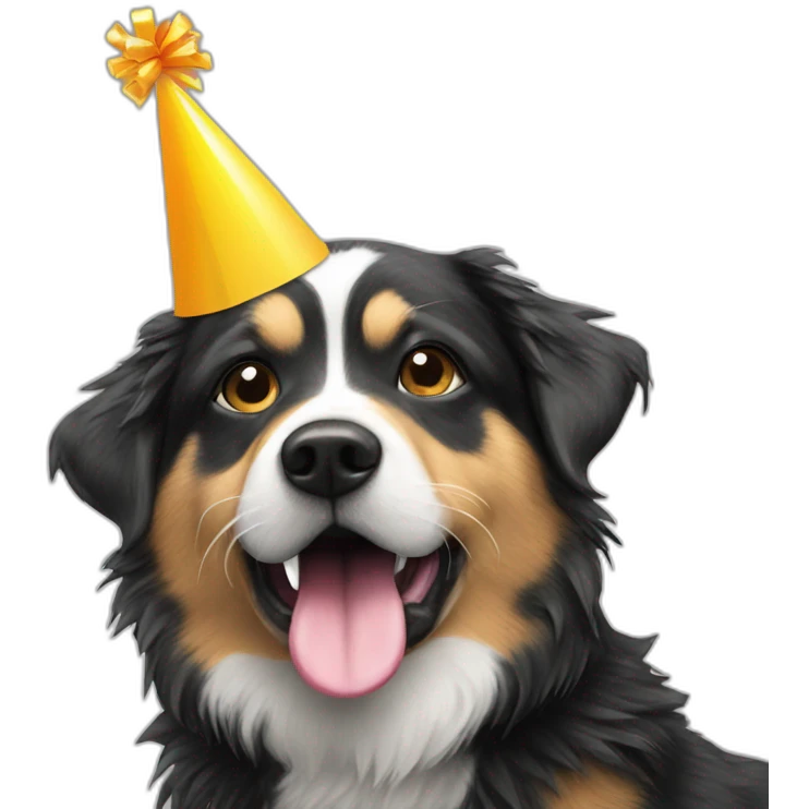 partydog birthday hat emoji