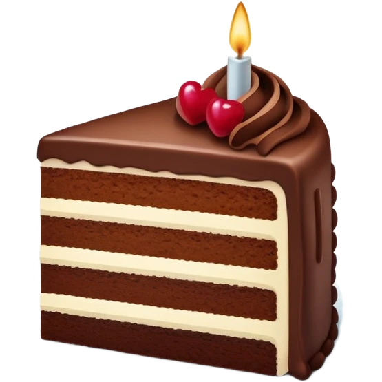 slice of cake, without plate emoji