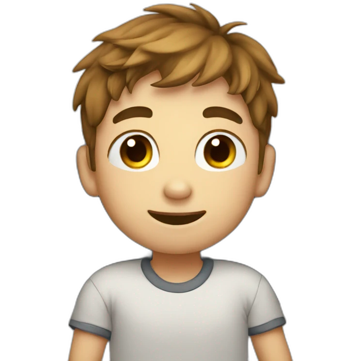 Cute boy saying good night emoji