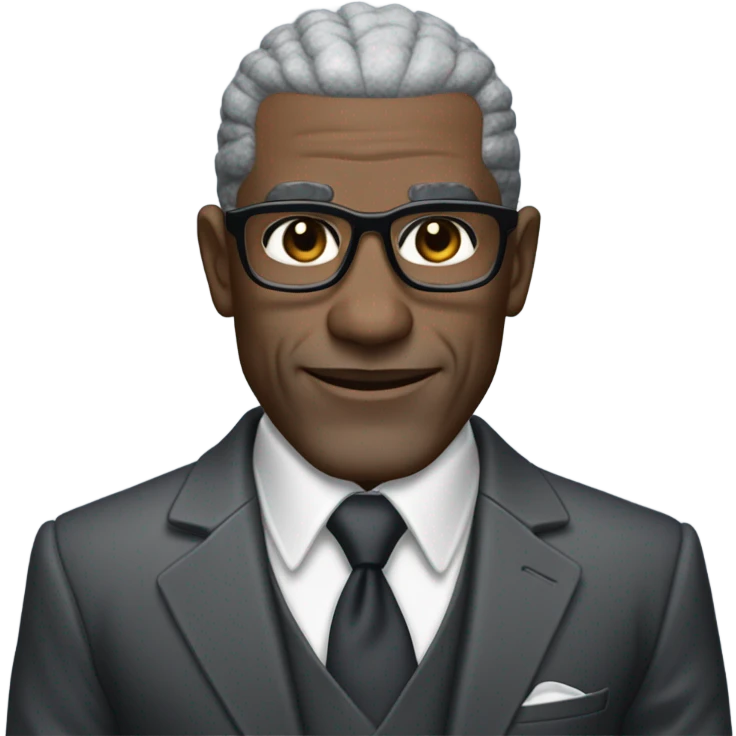 deon sanders with round face and suit and glasses and buzz cut and small eyes and over 50 small gray bearded receding hairline and small black eyes and wrinkled forehead emoji